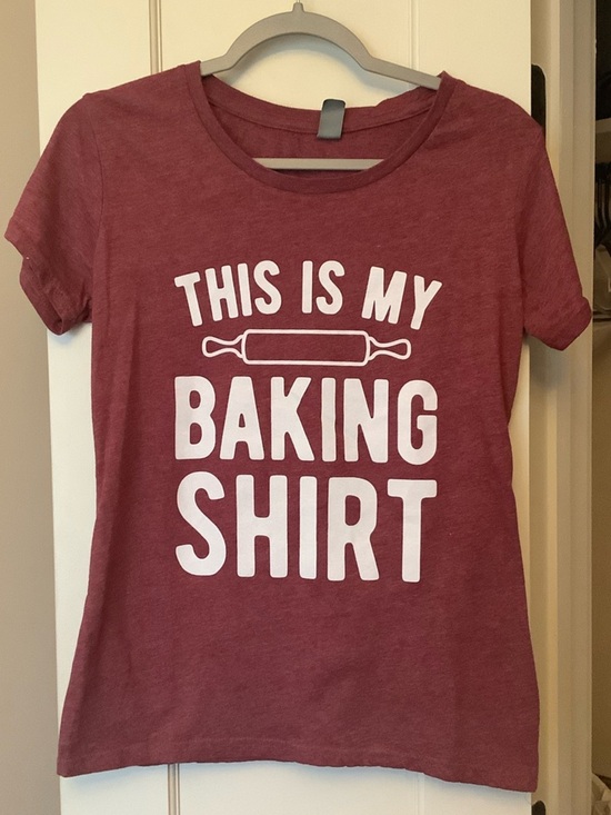 Tops - Maroon "This Is My Baking Shirt" Graphic Tee